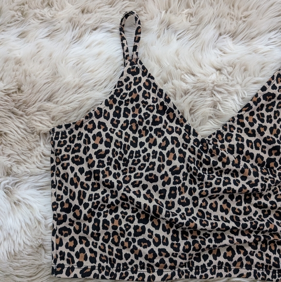 Leopard print strappy wrap top - Picture 3 of 7
